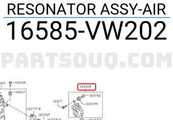 Nissan 16585VW202 RESONATOR ASSY-AIR