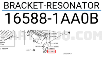 Nissan 165881AA0B BRACKET-RESONATOR