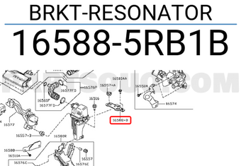 Nissan 165885RB1B BRKT-RESONATOR