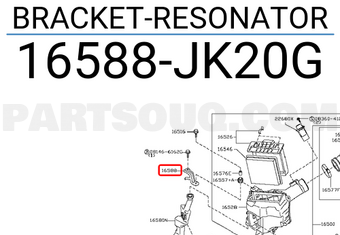 Nissan 16588JK20G BRACKET-RESONATOR