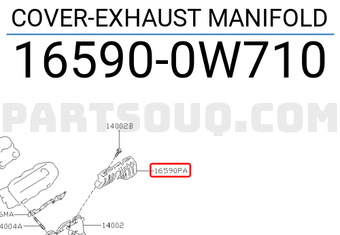 Nissan 165900W710 COVER-EXHAUST MANIFOLD