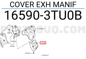 Nissan 165903TU0B COVER EXH MANIF