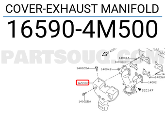 Nissan 165904M500 COVER-EXHAUST MANIFOLD
