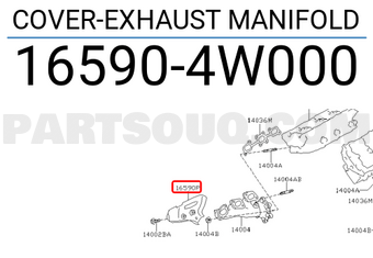 Nissan 165904W000 COVER-EXHAUST MANIFOLD