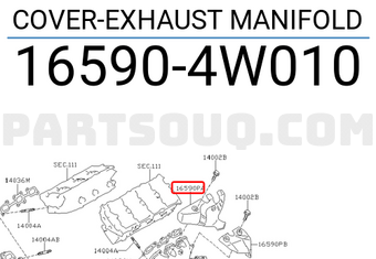 Nissan 165904W010 COVER-EXHAUST MANIFOLD