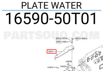 Nissan 1659050T01 PLATE WATER