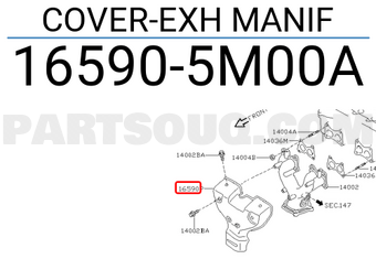 Nissan 165905M00A COVER-EXH MANIF