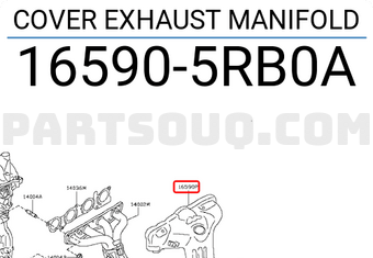 Nissan 165905RB0A COVER EXHAUST MANIFOLD
