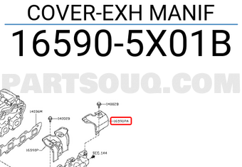 Nissan 165905X01B COVER-EXH MANIF