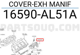 Nissan 16590AL51A COVER-EXH MANIF