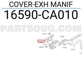 Nissan 16590CA010 COVER-EXH MANIF