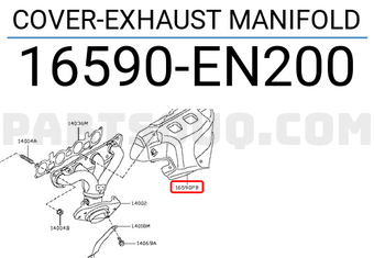 Nissan 16590EN200 COVER-EXHAUST MANIFOLD