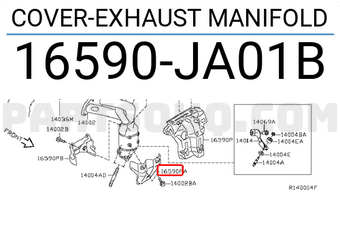Nissan 16590JA01B COVER-EXHAUST MANIFOLD
