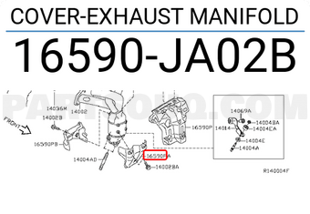 Nissan 16590JA02B COVER-EXHAUST MANIFOLD