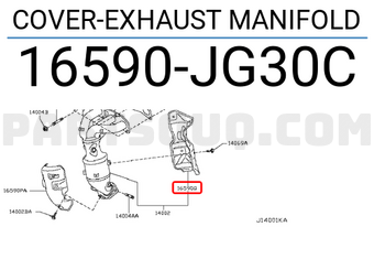 Nissan 16590JG30C COVER-EXHAUST MANIFOLD