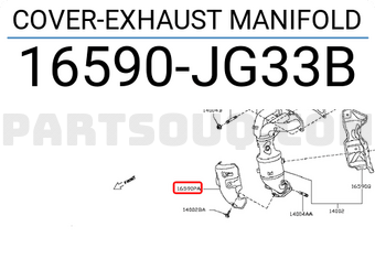 Nissan 16590JG33B COVER-EXHAUST MANIFOLD