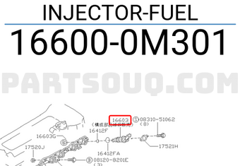 Nissan 166000M301 INJECTOR-FUEL