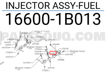 Nissan 166001B013 INJECTOR ASSY-FUEL