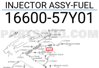 Nissan 1660057Y01 INJECTOR ASSY-FUEL