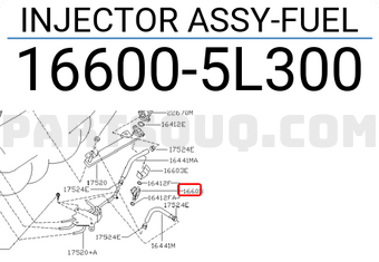 Nissan 166005L300 INJECTOR ASSY-FUEL
