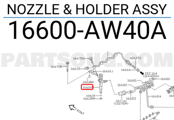 Nissan 16600AW40A NOZZLE & HOLDER ASSY