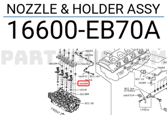 Nissan 16600EB70A NOZZLE & HOLDER ASSY