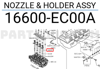 Nissan 16600EC00A NOZZLE & HOLDER ASSY
