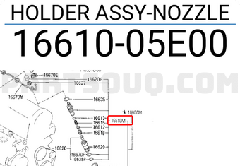 Nissan 1661005E00 HOLDER ASSY-NOZZLE