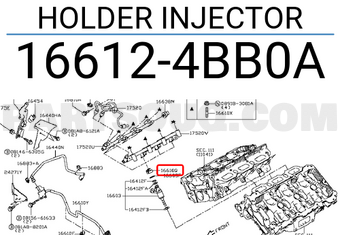 Nissan 166124BB0A HOLDER INJECTOR