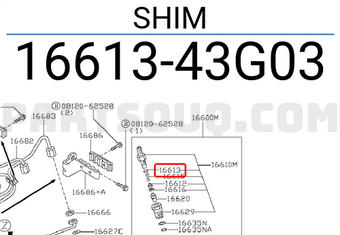 Nissan 1661343G03 SHIM