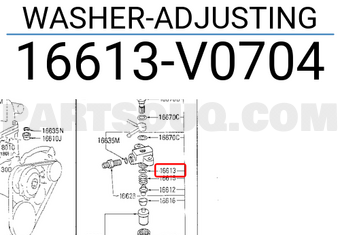 Nissan 16613V0704 WASHER-ADJUSTING