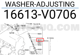 Nissan 16613V0706 WASHER-ADJUSTING