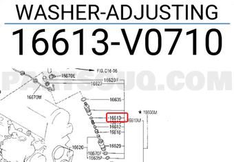 Nissan 16613V0710 WASHER-ADJUSTING