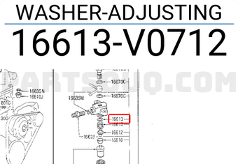 Nissan 16613V0712 WASHER-ADJUSTING