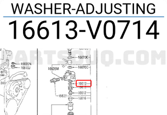 Nissan 16613V0714 WASHER-ADJUSTING