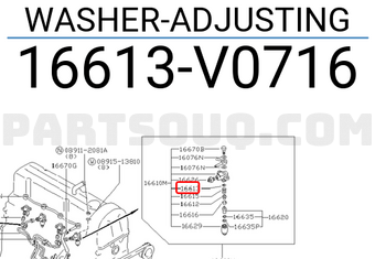 Nissan 16613V0716 WASHER-ADJUSTING