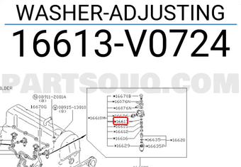 Nissan 16613V0724 WASHER-ADJUSTING