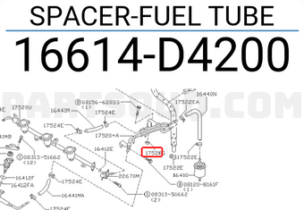 Nissan 16614D4200 SPACER-FUEL TUBE