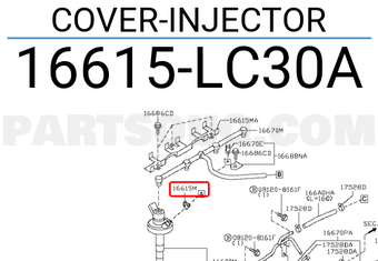 Nissan 16615LC30A COVER-INJECTOR