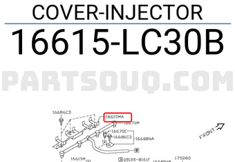 Nissan 16615LC30B COVER-INJECTOR