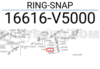 Nissan 16616V5000 RING-SNAP