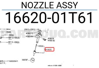 Nissan 1662001T61 NOZZLE ASSY
