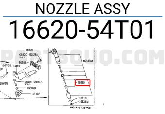 Nissan 1662054T01 NOZZLE ASSY