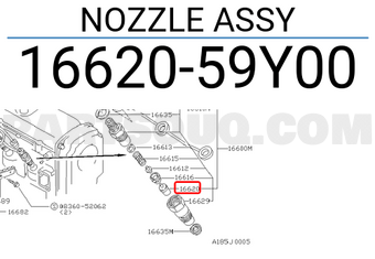 Nissan 1662059Y00 NOZZLE ASSY