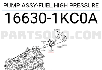 Nissan 166301KC0A PUMP ASSY-FUEL,HIGH PRESSURE