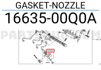 Nissan 1663500Q0A GASKET-NOZZLE