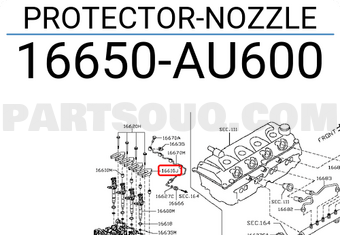 Nissan 16650AU600 PROTECTOR-NOZZLE