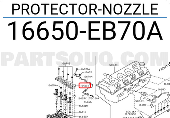 Nissan 16650EB70A PROTECTOR-NOZZLE