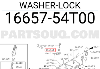 Nissan 1665754T00 WASHER-LOCK