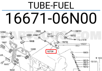 Nissan 1667106N00 TUBE-FUEL